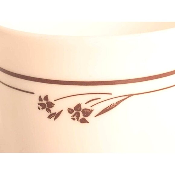 Vintage Corelle White Coffee Cocoa Tea Replacement Mug With Brown Floral Pattern - Picture 2 of 7